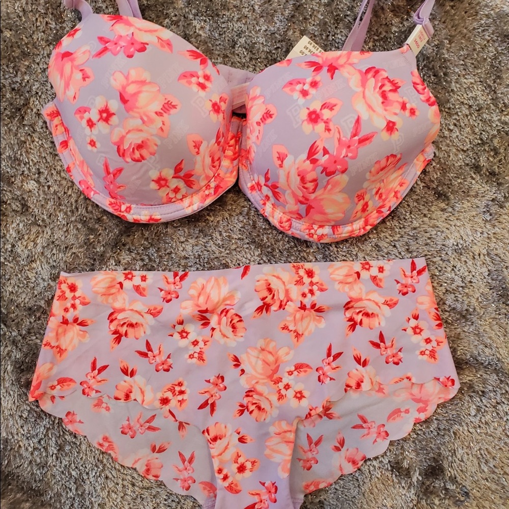 PINK Bra and Panty Set